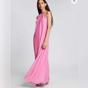 &Other Stories Pink maxi halter dress
